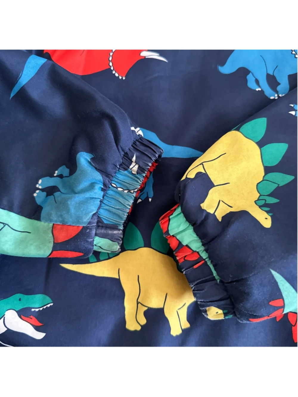 Boys Carter's Dinosaur Raincoat Size 7 Navy Blue Orange Fleece Lined Hooded